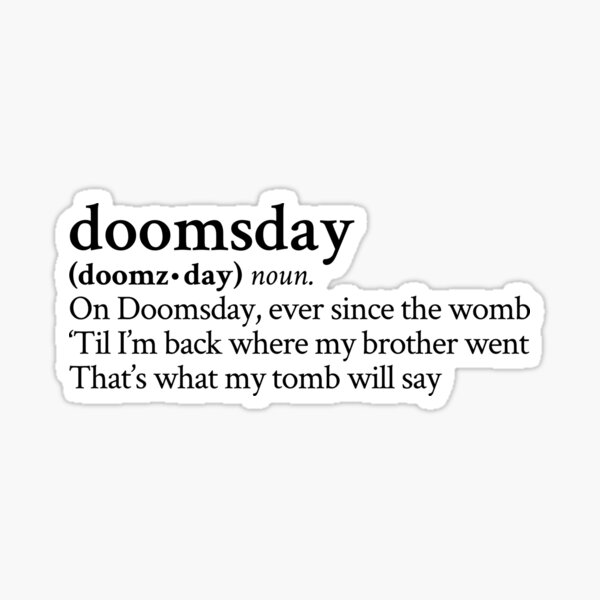 Item preview, Doomsday by MF DOOM designed and sold by StickTheSong.