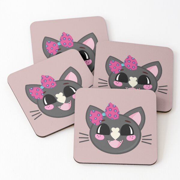 Item preview, Beautiful cute kitten with vintage style bow and heart nose designed and sold by EMIPRINCESS.