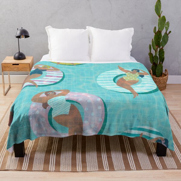 Item preview, vintage women swimming in pool pattern designed and sold by Beeroclock.