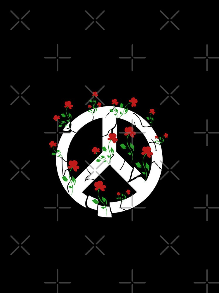Thumbnail 4 of 4, iPhone Case, Peace Sign Symbol with Roses designed and sold by jainesh.
