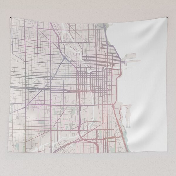 Item preview, Chicago Illinois Map, Charleston City, South Carolina USA City designed and sold by TheRedFinch.