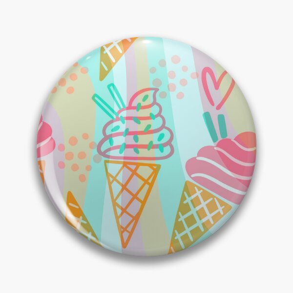 Item preview, pastel pink and blue swirl ice cream pattern designed and sold by Beeroclock.