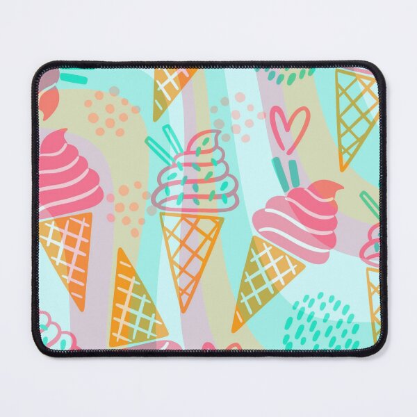 Item preview, pastel pink and blue swirl ice cream pattern designed and sold by Beeroclock.