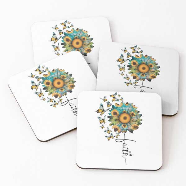 Item preview, Sunflower faith with butterflies designed and sold by UnicornFlamingo.