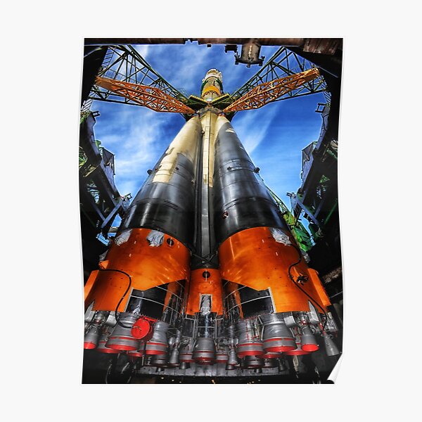 Soviet Russian Space Propaganda Poster Print SOYUZ-3 Spaceflight Mission #9