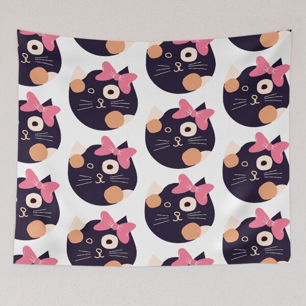 Item preview, Cat face with spots with bow. For different people, what is attractive is what is different. designed and sold by EMIPRINCESS.
