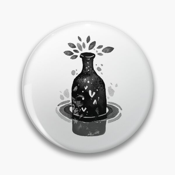 Item preview, Watercolour black bottle designed and sold by LisekArt.