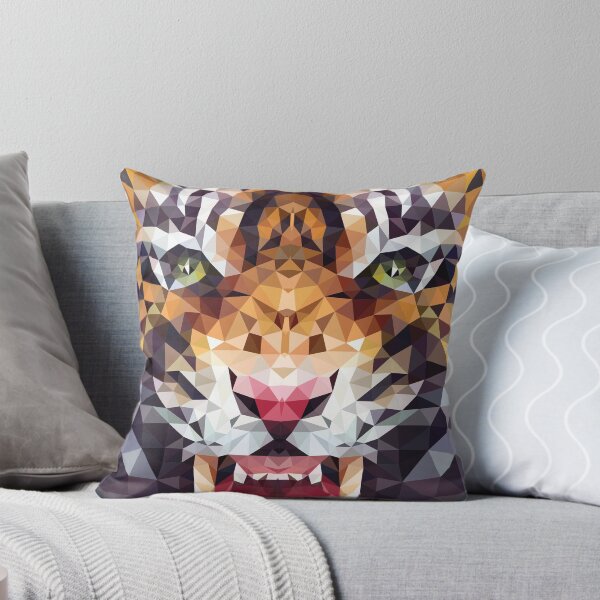 Item preview, polygonal tiger illustration designed and sold by zizimentos.