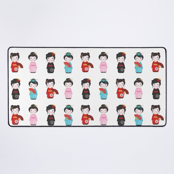Item preview, Japanese Kokeshi Dolls Pattern designed and sold by StudioShine.