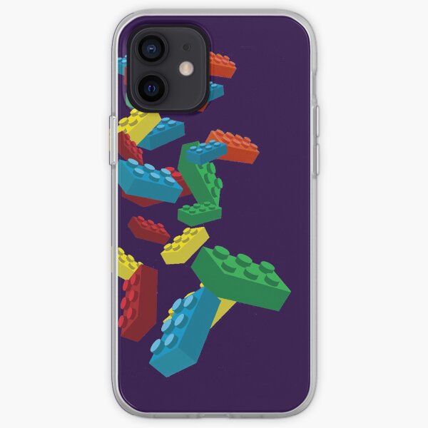 Legos que caen Funda blanda para iPhone