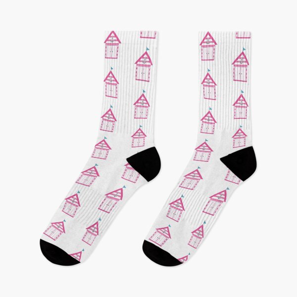 Item preview, Pink Beach Hut Pattern designed and sold by StudioShine.