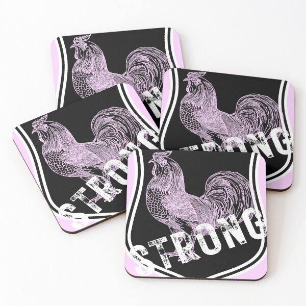 Item preview, Cock Strong~ Pink Rooster Design. designed and sold by ForscarlettPub.