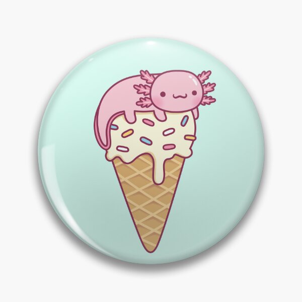 Item preview, Cute Axolotl On Vanilla Ice Cream Cone designed and sold by rustydoodle.