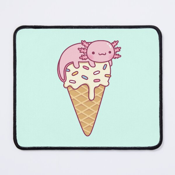 Artikelvorschau, Netter Axolotl auf Vanille-Eiscreme-Kegel entworfen und verkauft von rustydoodle.
