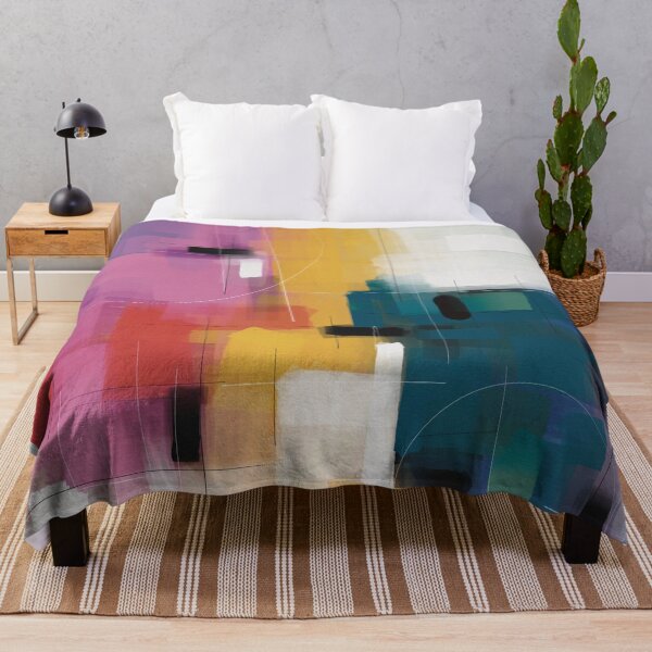 Item preview, Modern Abstract Art Quad Colours designed and sold by LanrivArtStudio.