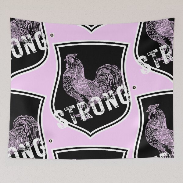 Item preview, Cock Strong~ Pink Rooster Design. designed and sold by ForscarlettPub.