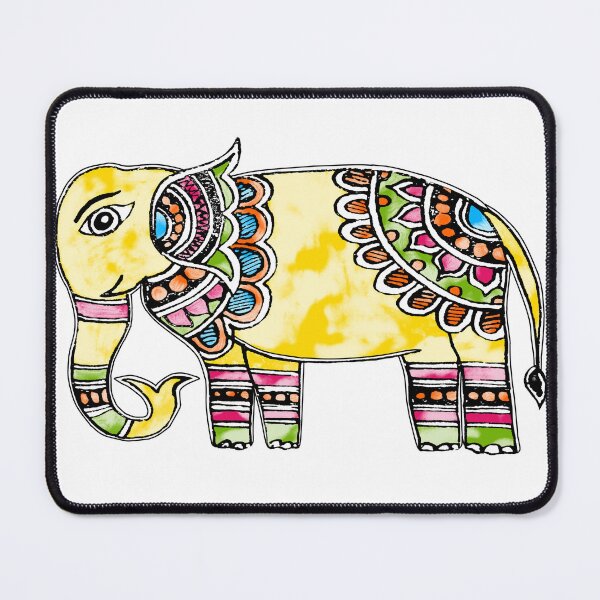 Item preview, Madhubani Painting Elephant - Indian Folk Art - Tribal art designed and sold by ShrutiCreates.