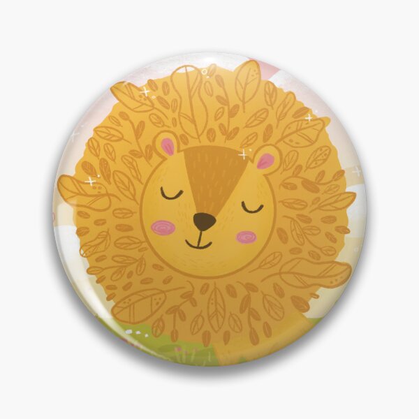Aperçu de l'œuvre Heureux petit lion, Lion illustré créée et vendue par SleepyLilSloth.