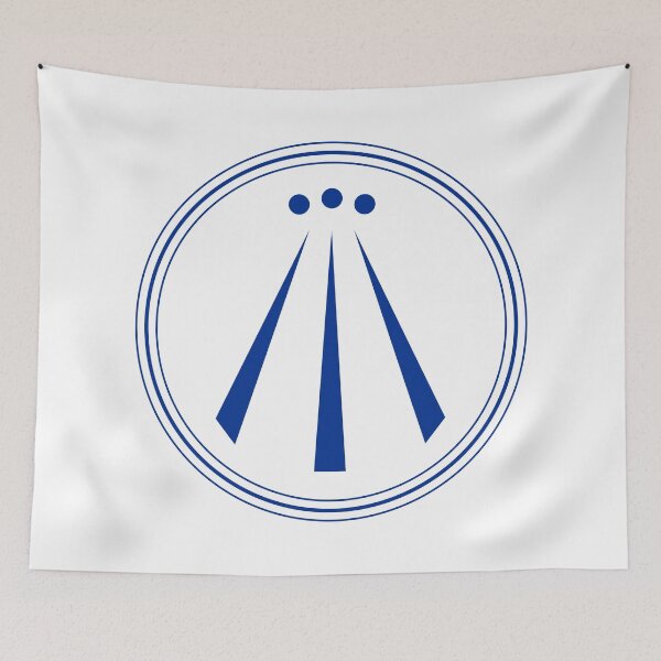 Item preview, Navy blue Awen Celtic Symbol designed and sold by patterniastudio.