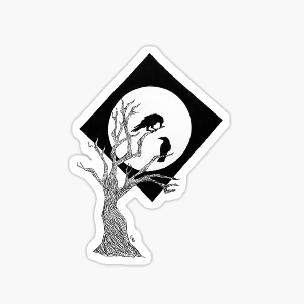 Two Crows Sticker