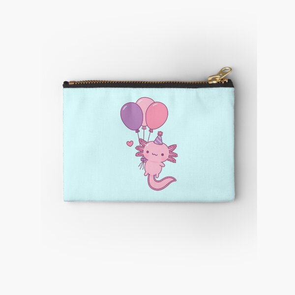Item preview, Cute Axolotl Holding Party Balloons designed and sold by rustydoodle.