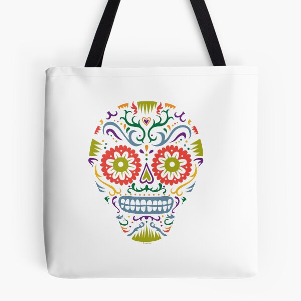 Item preview, Sugar Skull SF multi 2 - on white designed and sold by Andi Bird.