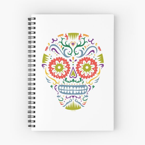 Item preview, Sugar Skull SF multi 2 - on white designed and sold by Andi Bird.