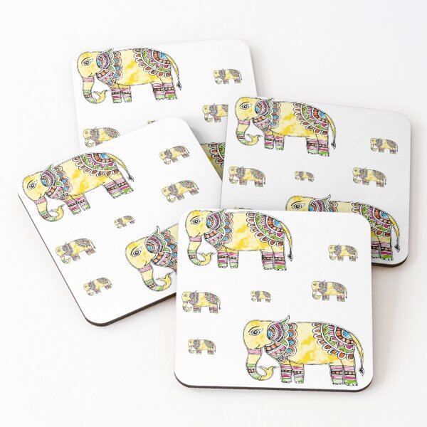 Item preview, Madhubani Painting Elephant - Indian Folk Art - Tribal art designed and sold by ShrutiCreates.