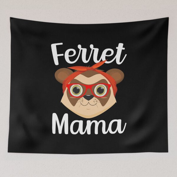 Item preview, Womens Ferret Mama Red Bandanna Funny Weasel designed and sold by haselshirt.