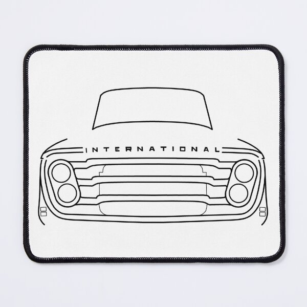 Item preview, International Harvester AB series 1960s classic truck black outline graphic  designed and sold by soitwouldseem.