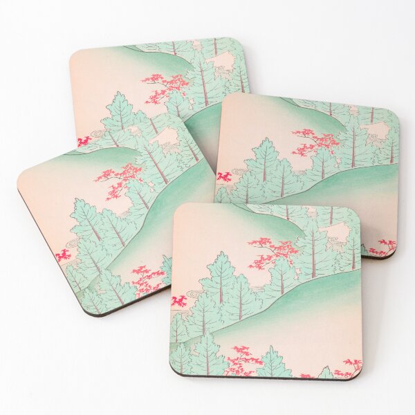 Item preview, Trees Mountain Landscape Vintage Japanese designed and sold by VintageArchive.