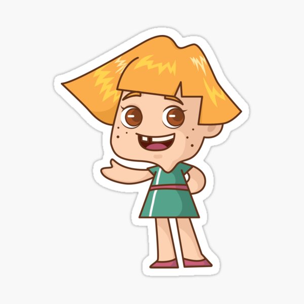 Little Girl with Freckle Sticker