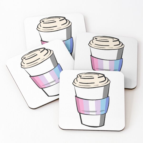 Item preview, Bigender Pride Coffee Cup Doodle designed and sold by CJ Vanderbeek.