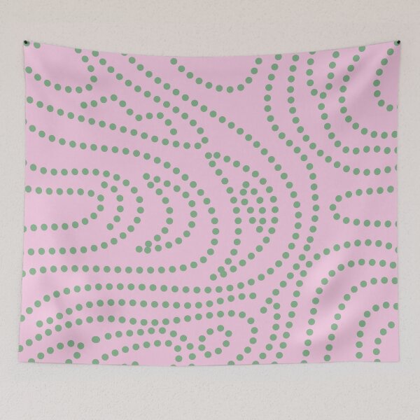 Item preview, Green lines on a pink background designed and sold by feannaart.