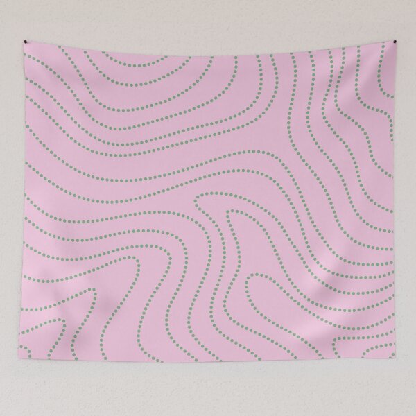 Item preview, Green dots on a pink background designed and sold by feannaart.