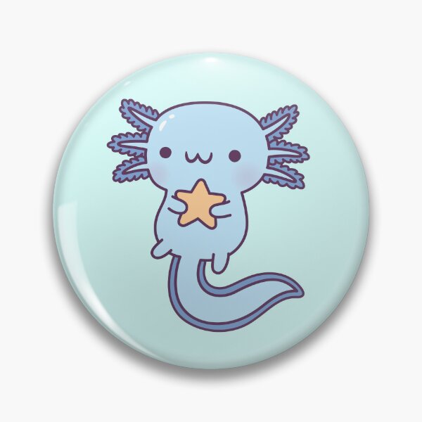 Artikelvorschau, Niedlicher blauer Axolotl, der Stern umarmt entworfen und verkauft von rustydoodle.