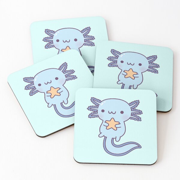 Item preview, Cute Blue Axolotl Hugging Star designed and sold by rustydoodle.