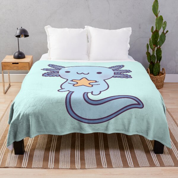 Item preview, Cute Blue Axolotl Hugging Star designed and sold by rustydoodle.