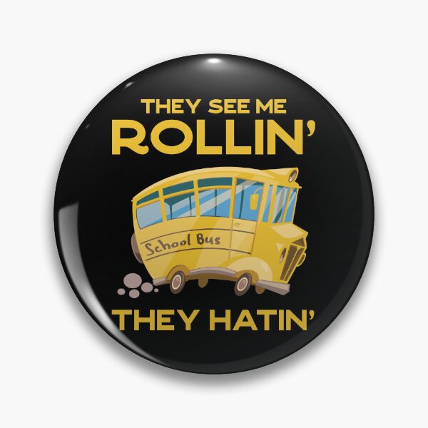 Item preview, Funny School Bus Driver Gift: They See Me Rollin' The Hatin' Vintage - Bus Lover designed and sold by Adexyl.