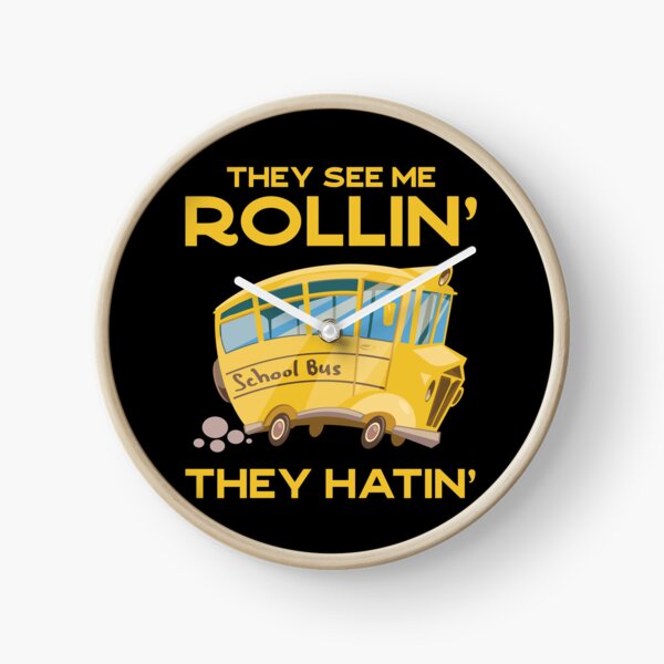 Item preview, Funny School Bus Driver Gift: They See Me Rollin' The Hatin' Vintage - Bus Lover designed and sold by Adexyl.