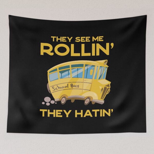 Item preview, Funny School Bus Driver Gift: They See Me Rollin' The Hatin' Vintage - Bus Lover designed and sold by Adexyl.