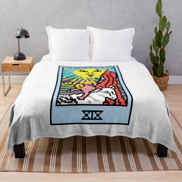 Item preview, Wait, is this pixel art tarot? White - Major Arcana 'The Sun' (Design for T-shirt, stickers and other accessories) designed and sold by Pixel Waite.