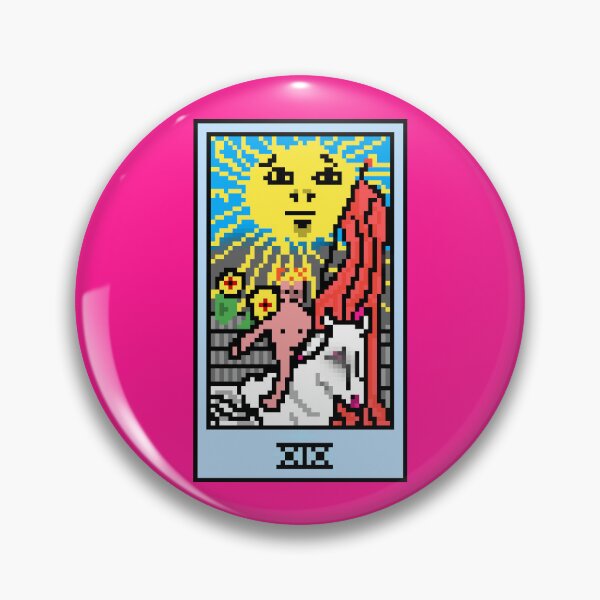 Item preview, Wait, is this pixel art tarot? Pink - Major Arcana 'The Sun' (Design for T-shirt, stickers and other accessories) designed and sold by Pixel Waite.