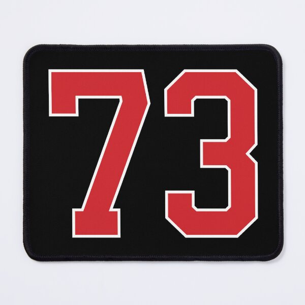 Item preview, Sports Number 73, red black color lucky sport seventy three designed and sold by ArtIsParty.