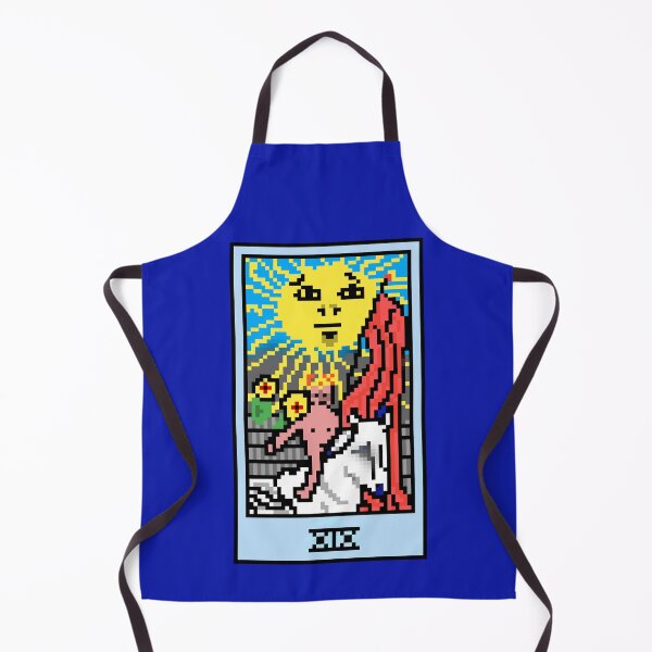 Item preview, Wait, is this pixel art tarot? Blue - Major Arcana 'The Sun' (Design for T-shirt, stickers and other accessories) designed and sold by Pixel Waite.