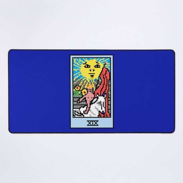 Item preview, Wait, is this pixel art tarot? Blue - Major Arcana 'The Sun' (Design for T-shirt, stickers and other accessories) designed and sold by Pixel Waite.