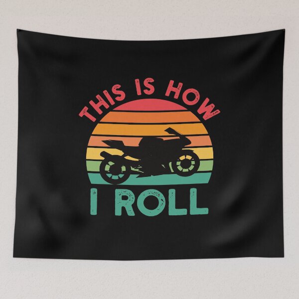 Item preview, Funny Biker Gift: This Is How I Roll Bike Retro Vintage - Biking Motorcycle Bike Lover designed and sold by Adexyl.