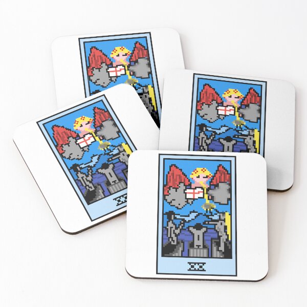 Item preview, Wait, is this pixel art tarot? White - Major Arcana 'Judgement' (Design for T-shirt, stickers and other accessories) designed and sold by Pixel Waite.