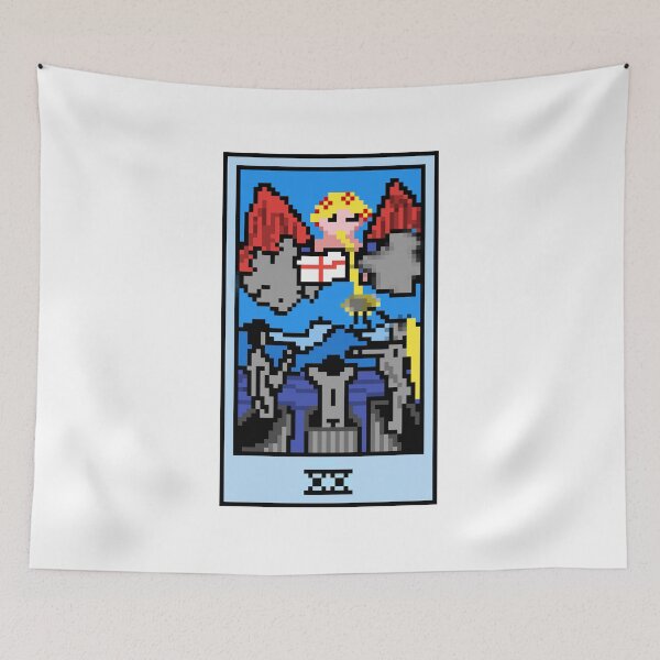 Item preview, Wait, is this pixel art tarot? White - Major Arcana 'Judgement' (Design for T-shirt, stickers and other accessories) designed and sold by Pixel Waite.