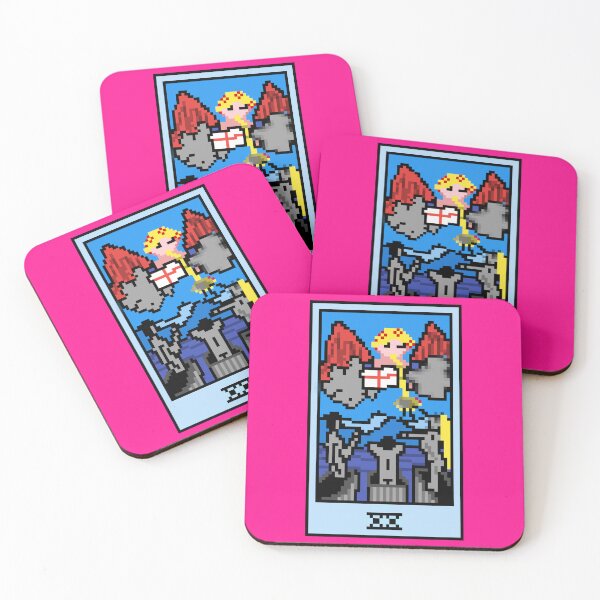 Item preview, Wait, is this pixel art tarot? Pink - Major Arcana 'Judgement' (Design for T-shirt, stickers and other accessories) designed and sold by Pixel Waite.
